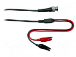 Test lead | 30VAC,60VDC | 1A | BNC plug,crocodile clip x2 | Len: 1m