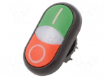 Switch: double | 22mm | Stabl.pos: 1 | green/red | M22-FLED,M22-LED