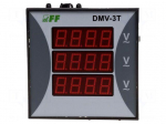Voltmeter | digital,mounting | 12&divide;400V | on panel | LED | 4 digit | IP20