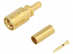 Connector: SMB | plug | female | straight | 50&Omega; | 2.6mm | crimped | PTFE
