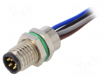Connector: M8 | male | PIN: 5 | 30V | IP67 | socket | 1.5A | 100mm