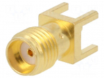 Connector: SMA | socket | female | straight | on PCBs | soldering,THT