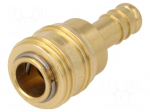 Quick connection coupling | straight | max.35bar | brass | D: 25mm