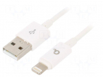 Cable | USB 2.0 | Apple Lightning plug,USB A plug | gold-plated | 2m