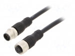 Cable: for sensors/automation | M12 | PIN: 5 | 3m | plug | 36VDC | PVC