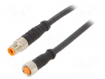 Cable: for sensors/automation | M8 | PIN: 4 | 5m | plug | 60VDC | 50VAC | 4A