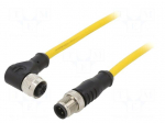 Cable: for sensors/automation | M12 | PIN: 4 | 10m | plug | 250VDC | 4A