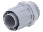 Straight terminal connector | Thread: metric,outside | IP54 | grey