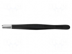 Tweezers | tips serrated | Blade tip shape: flat,rounded | ESD