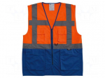 Reflection waistcoat | Size: M | orange-blue | warning