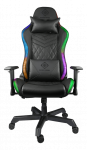 Gaming chair DELTACO GAMING PU leather, RGB, black / GAM-080