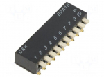 Switch: DIP-SWITCH | Poles number: 10 | ON-OFF | 0.025A/24VDC | Pos: 2