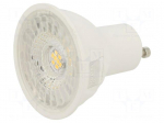 LED lamp | neutral white | GU10 | 220&divide;240VAC | 445lm | P: 6W | 110&deg; | 4000K