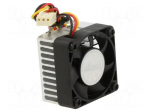 Heatsink: extruded | 12VDC | aluminium | 9.2m3/h | H: 23.5mm | W: 40mm