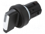 Switch: rotary | 22mm | Stabl.pos: 2 | white | none | IP66,IP67,IP69K