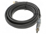 Cable | HDMI plug,both sides | PVC | textile | HDMI 2.0 | Len: 2m | black