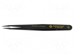 Tweezers | Blade tip shape: sharp | Tweezers len: 120mm | ESD