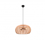 Trio Inga piekarama lampa 50 cm E27 natural color/rattan brushed steel 312200336 4017807544800