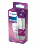 PHILIPS LED 40W B35 E14 Ļoti auksti balta 6500K matēta spuldze 8719514309586 929003604155