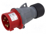 Connector: AC supply 3-phase | plug | male | 16A | 415VAC | IP&S | IP44
