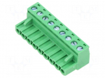 Connector: pluggable terminal block | plug | female | 12A | 300V | 1x9