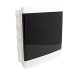 Distribution box flush mounted 24 modules, transparent door, IP40
