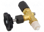 Shutoff valve | max.250bar | brass | Input thread: G 1/2" internal