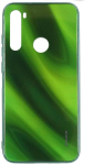 Back panel cover Evelatus Xiaomi Xiaomi Redmi Note 8 / Redmi Note 8 2021 Water Ripple Full Color Electroplating Tempered Glass Case Green