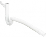 S-type siphon corrugat.+connect.11/2"xD50/40mm