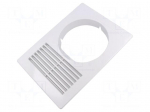 Ventilation grille | ABS | white | 250x180x30mm | &Oslash;125mm | 20pcs.