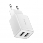 Adapter Baseus  Baseus Compact charger 2x USB 10.5W white (CCXJ010202)