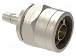Adapter | N male,QMA female | Insulation: PTFE | 50&Omega; | brass | 18GHz