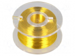 Silver plated copper wires | 0.1mm | yellow | Cu,silver plated