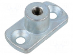 Threaded flange | W: 30mm | H: 24mm | L: 60mm | steel | zinc | Thread: M10