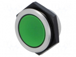 Indicator: LED | flat | green | 24VDC | 24VAC | &Oslash;30mm | IP67 | connectors