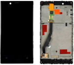 LCD for Nokia 720 Lumia with sensor and frame Black HQ