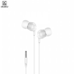 iKAKU KSC-292 Universal Lightweight HiFi In-Ear Headphones 3.5mm with Microphone 1.2m White