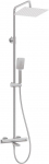 Rain shower with thermostatic bathtub faucet