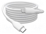 Cable | USB 2.0 | Apple Lightning plug,USB C plug | nickel plated