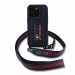 Red Bull Silicone Vertical Logo MagSafe Case + Crossbody Strap for Apple iPhone 16 Pro