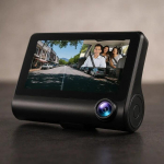 Dashcam Riff Full HD Auto Video Recorder DVR G-Sensors with 3 Cameras - Back View LCD 4'' Black