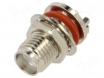 Connector: SMA | socket | female | card edge | horizontal | SMT | PTFE