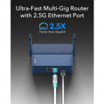 Routers Cudy  TR3000 AX3000 TitanAX WiFi 6 Router Dual Band 2.5G Port USB 3.0 VPN Mesh WPA3 Black Black