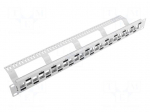 Patch panel | white | Number of ports: 24 | 19" | rack 19" | RACK
