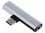 Adapter | USB 3.0 | Jack 3.5mm socket,USB C socket,USB C plug
