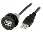 USB socket | 22mm | har-port | -25&divide;70&deg;C | &Oslash;22.3mm | IP20 | Colour: black