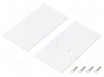 Cap for LED profiles | white | steel | Application: VARIO30