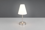 Trio Kenny LED table lamp brushed steel/white rechargeable gaismeklis R53621107 4017807655032