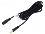 Cable | 2x0.52mm2 | DC 5,5/2,1 plug,DC 5,5/2,1 socket | straight