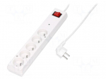 Plug socket strip: protective | Sockets: 5 | 230VAC | 10A